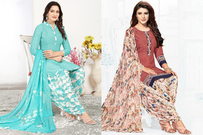 laxmi creation Crepe Printed Salwar Suit Material