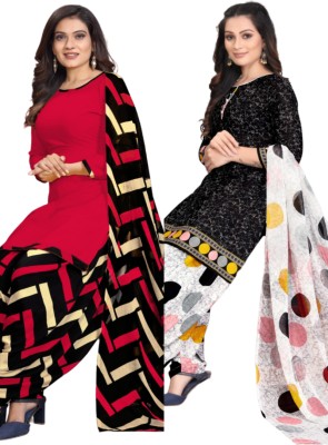 Threads Cotton Blend Printed Salwar Suit Material