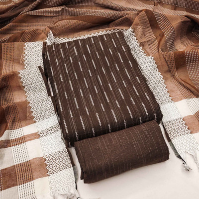 RUDRAA FAB Cotton Blend Self Design Salwar Suit Material