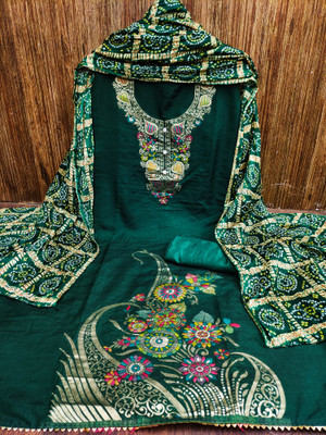 HLSILK Jacquard Embroidered Salwar Suit Material