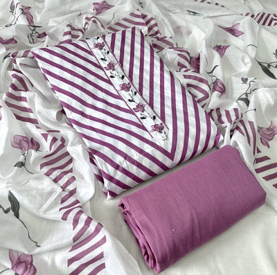 SILKORA Pure Cotton Printed Salwar Suit Material