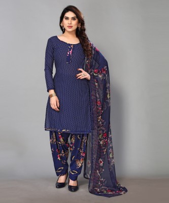 YASHIKA Crepe Solid, Floral Print, Printed, Geometric Print Salwar Suit Material