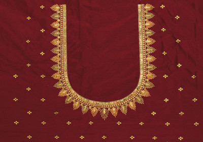 moltera Cotton Silk Embroidered Blouse Material