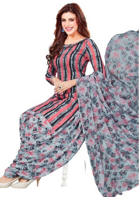 Simmu Crepe Printed Kurta & Patiyala Material