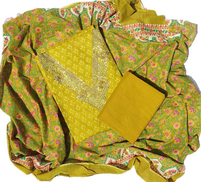 GC80 BY GAURI COLLECTION Pure Cotton Printed, Self Design Salwar Suit Material