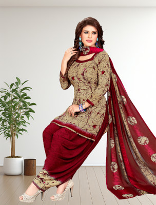 WONAYA Crepe Printed Salwar Suit Material