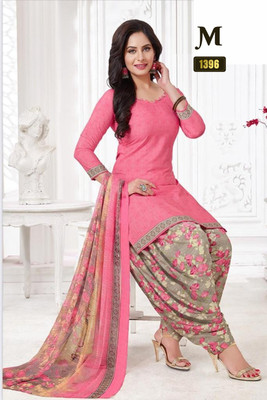 jungle herbs Crepe Polka Print Kurta & Patiyala Material