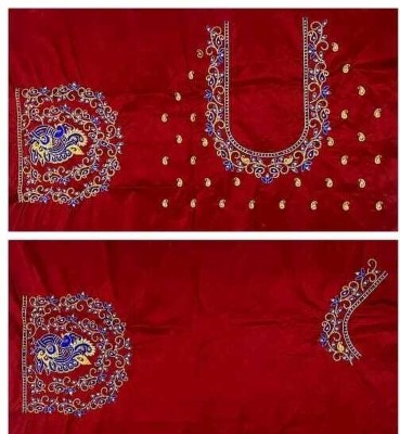 AYONIJA Cotton Silk Embroidered Blouse Material