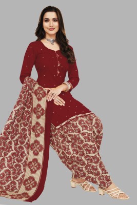 Simmu Pure Cotton Printed Kurta & Patiyala Material