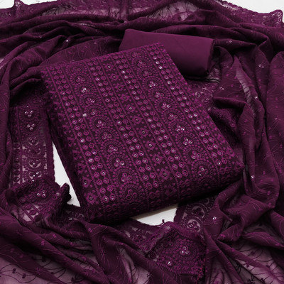 Divastri Georgette Embroidered Salwar Suit Material