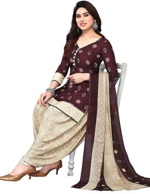 RJF Crepe Printed Salwar Suit Material