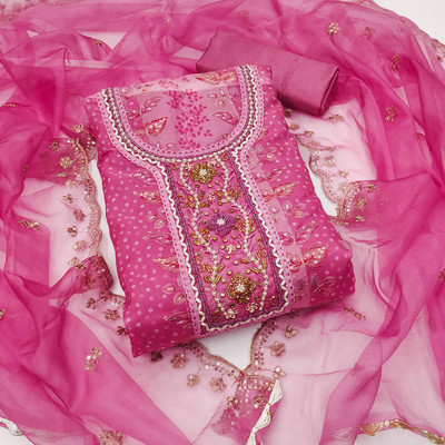 Jaipur Kurti Viscose Rayon Floral Print Salwar Suit Material