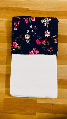 HouseOfCommon Crepe Printed Kurta & Churidar Material