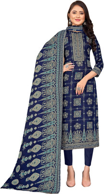 DRAVINAM Trends Wool Printed Salwar Suit Material