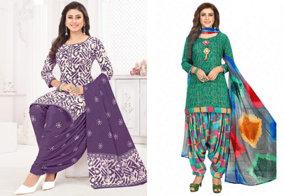 SEWDHAGA Crepe Printed Salwar Suit Material
