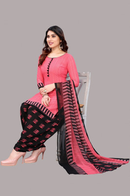 DUTT TEXTILE Crepe Printed Salwar Suit Material