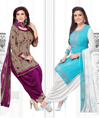 VERCO Crepe Printed Salwar Suit Material