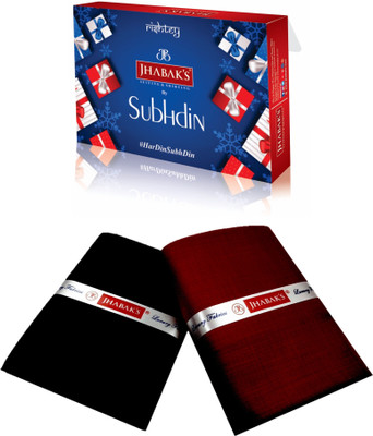 JHABAK'S Cotton Blend Solid Shirt & Trouser Fabric
