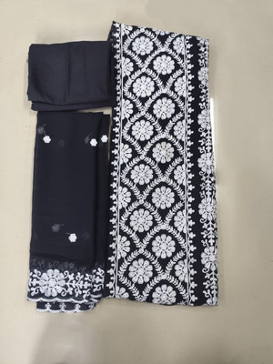 skyfiesta Georgette Embroidered Salwar Suit Material