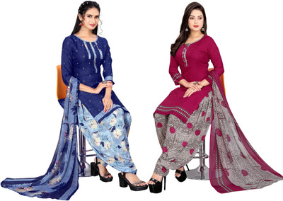 STYLEVEDA Crepe Printed Salwar Suit Material