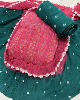Drashti Creation Cotton Blend Embellished Salwar Suit Material