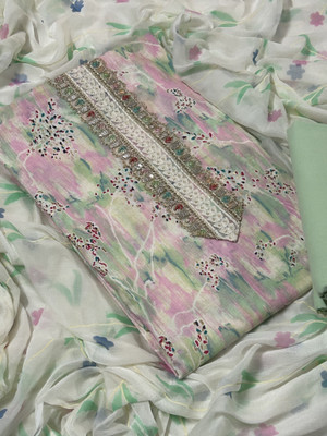 EJS Pure Cotton Printed Salwar Suit Material