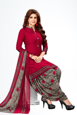 HLSILK Crepe Self Design Salwar Suit Material