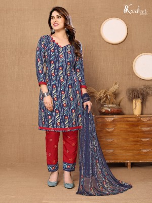 Kashvi Crepe Geometric Print Salwar Suit Material