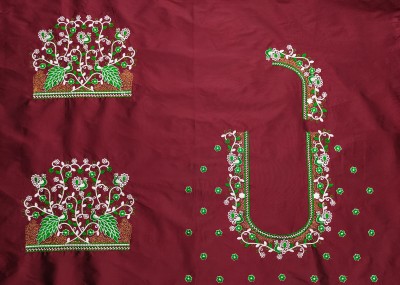 vishwambhari enterprise Art Silk Embroidered Blouse Material