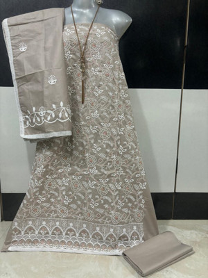 RhineFab Cotton Blend Embroidered Salwar Suit Material
