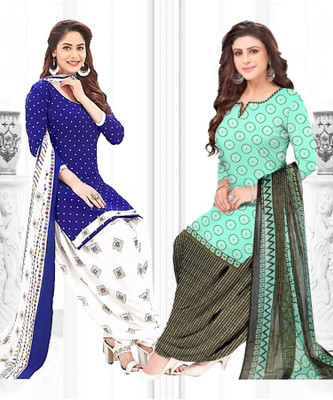 Aumki Crepe Printed Salwar Suit Material