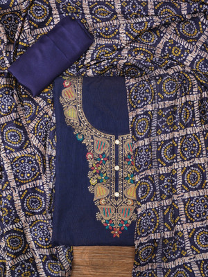 Jaipur Kurti Silk Blend Self Design Salwar Suit Material