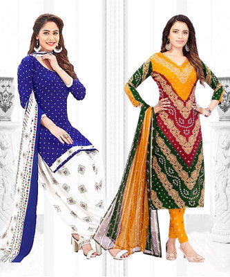 thira i Crepe Printed Salwar Suit Material