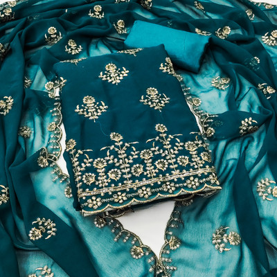BRJ NX Georgette Embroidered Salwar Suit Material