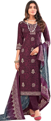 DRAVINAM Trends Wool Printed Salwar Suit Material