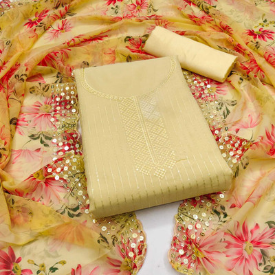 ALL IN ONE Georgette Embroidered Salwar Suit Material