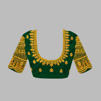 SRIBALAJIESTORE Art Silk Embroidered Blouse Material