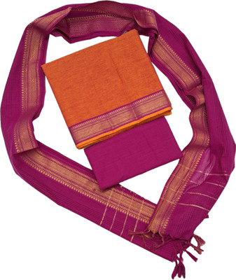 SHREE MAHAVEER HANDLOOMS Pure Cotton Solid Salwar Suit Material