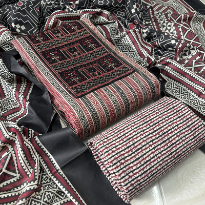 krishna boutique Pure Cotton Printed Salwar Suit Material