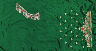 The White Rabbit Art Silk Embroidered Blouse Material