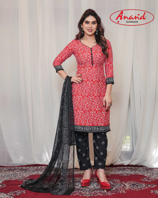 Anand Sarees Crepe Floral Print Salwar Suit Material