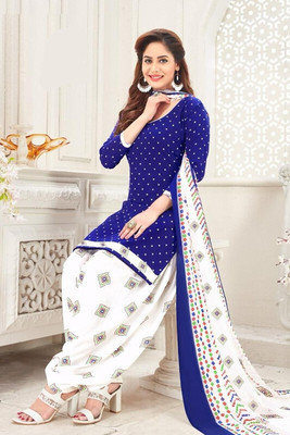 SEWDHAGA Crepe Printed Kurta & Patiyala Material