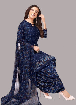 IYALAFAB Crepe Printed Salwar Suit Material