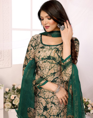 VERCO Crepe Printed Salwar Suit Material
