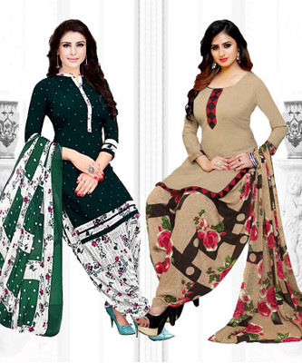 INITHI Crepe Printed Salwar Suit Material