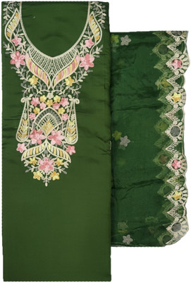 Kashmiri Cotton Blend Embroidered Salwar Suit Material
