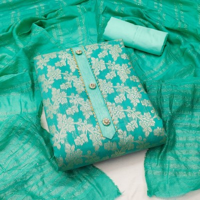 Julee Cotton Blend Self Design Salwar Suit Material