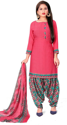 Threads Crepe Printed Salwar Suit Material