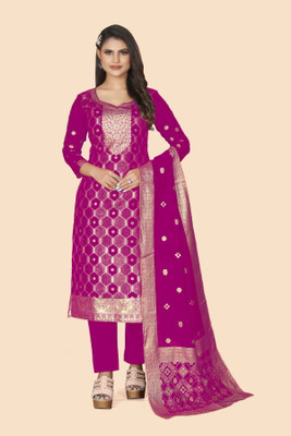 SHREE HARI FAB Art Silk Self Design Kurta & Palazzo Material