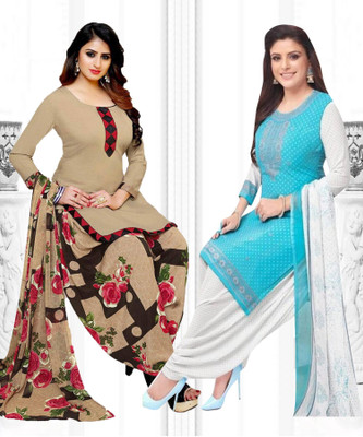 Caoimhe Crepe Embroidered, Printed Salwar Suit Material